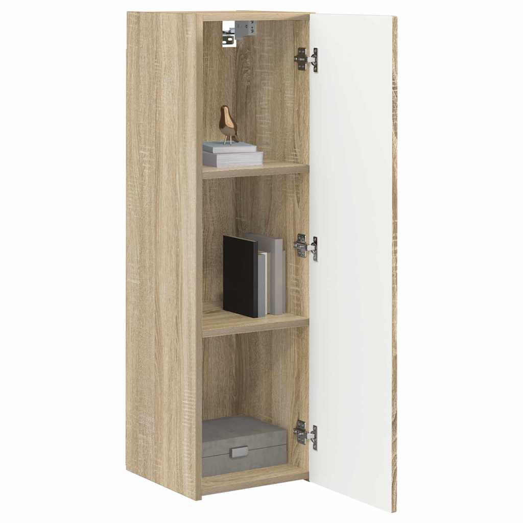 vidaXL TV Wandkast 2 pcs Sonoma 30 x 31 x 100 cm Bewerkt hout