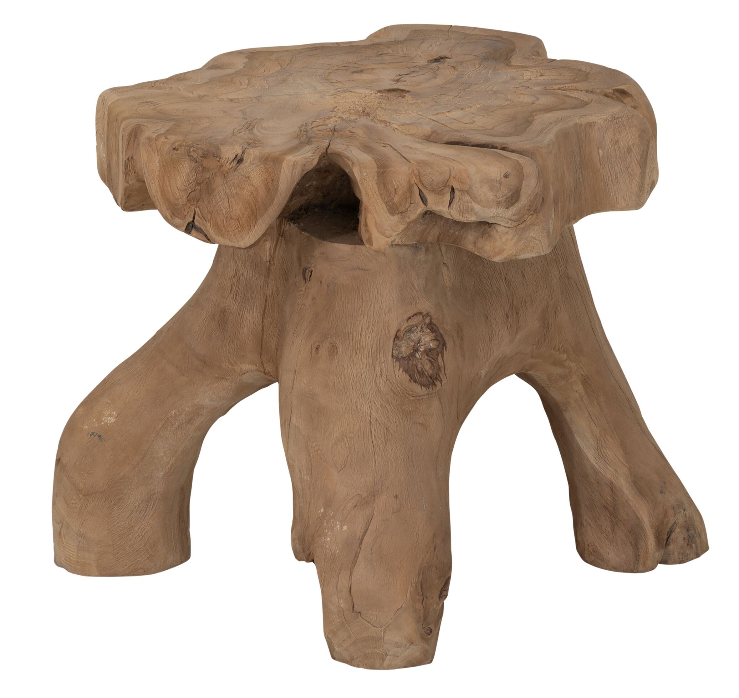 MUST Living Salontafel Billie Teakhout, 40 x 40cm - Naturel